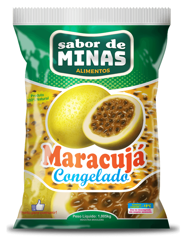 Maracujá Frutas Congeladas Sabor de Minas Alimentos