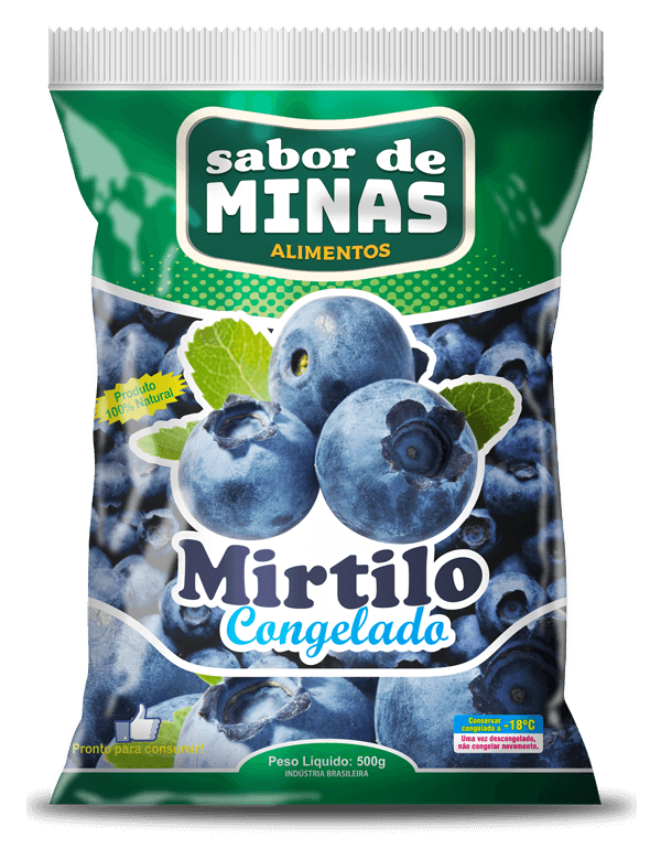 Mirtilo Frutas Congeladas Sabor de Minas Alimentos